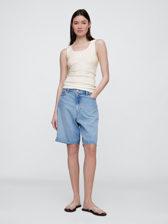 GAP Rebrasta majica bez rukava s logom GAP