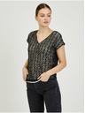 Orsay Bež-crna ženska čipkasta majica ORSAY