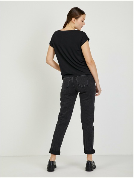 Orsay Bež-crna ženska čipkasta majica ORSAY