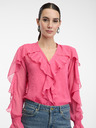 Orsay Ružičasta bluza s volanima za žene ORSAY