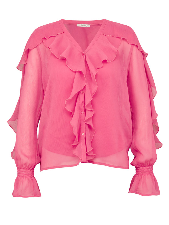 Orsay Ružičasta bluza s volanima za žene ORSAY