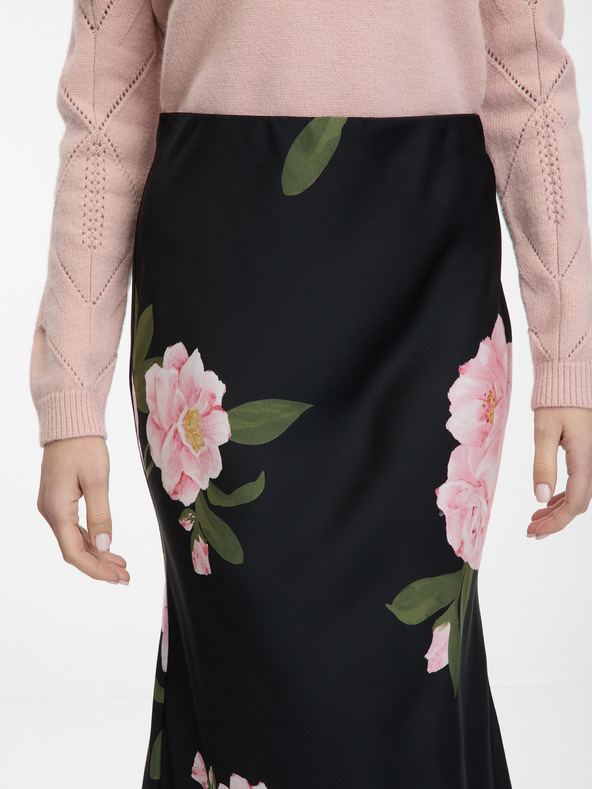 Orsay Crna midi suknja s cvjetnim uzorkom za žene ORSAY