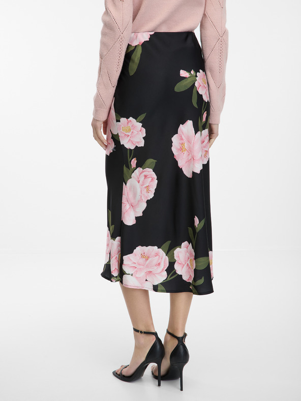 Orsay Crna midi suknja s cvjetnim uzorkom za žene ORSAY