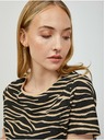 Orsay Bež-crna majica sa životinjskim uzorkom ORSAY