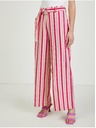 Orsay Ružičaste ženske lanene prugaste hlače ORSAY