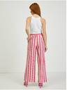 Orsay Ružičaste ženske lanene prugaste hlače ORSAY