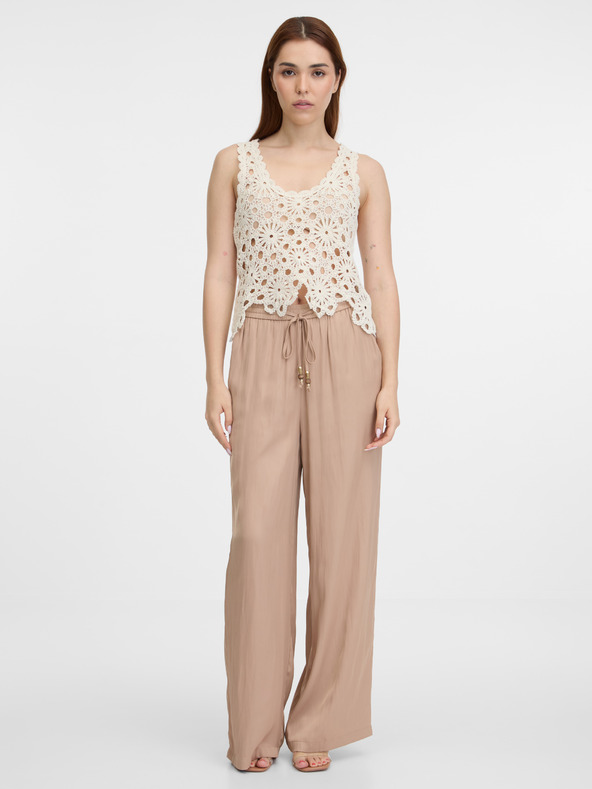 Orsay Bež ženske široke hlače ORSAY