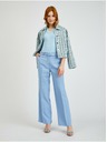 Orsay Svjetloplave ženske široke hlače s remenom ORSAY