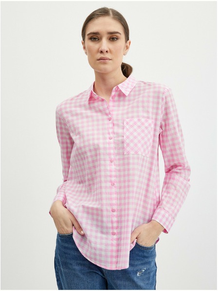 Orsay Svijetlo ružasta ženska karirana košulja ORSAY