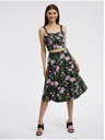 Orsay Crna ženska suknja cvjetnog uzorka ORSAY
