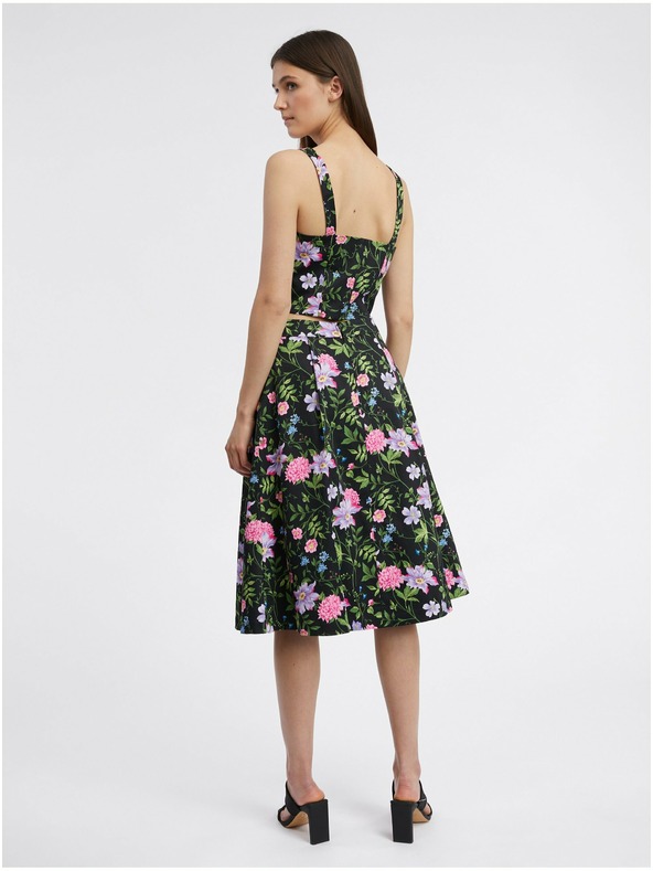 Orsay Crna ženska suknja cvjetnog uzorka ORSAY