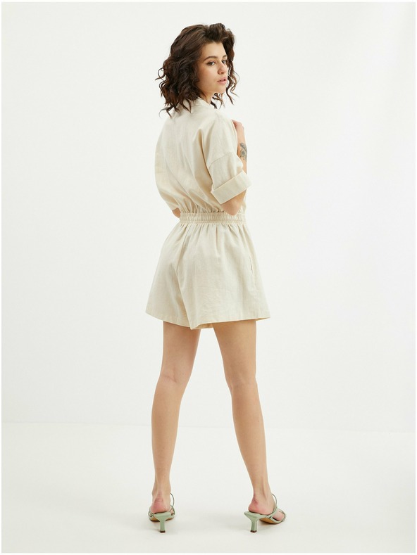 Orsay Bež ženski laneni kombinezon ORSAY