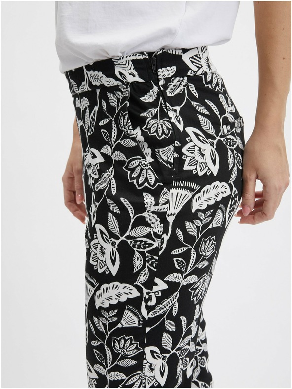 Orsay Bijelo-crne ženske hlače s uzorkom ORSAY