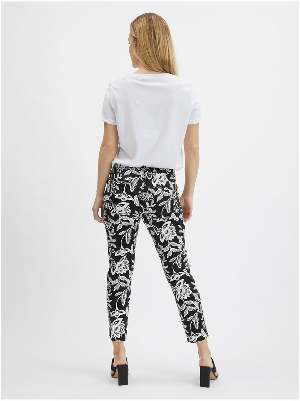 Orsay Bijelo-crne ženske hlače s uzorkom ORSAY
