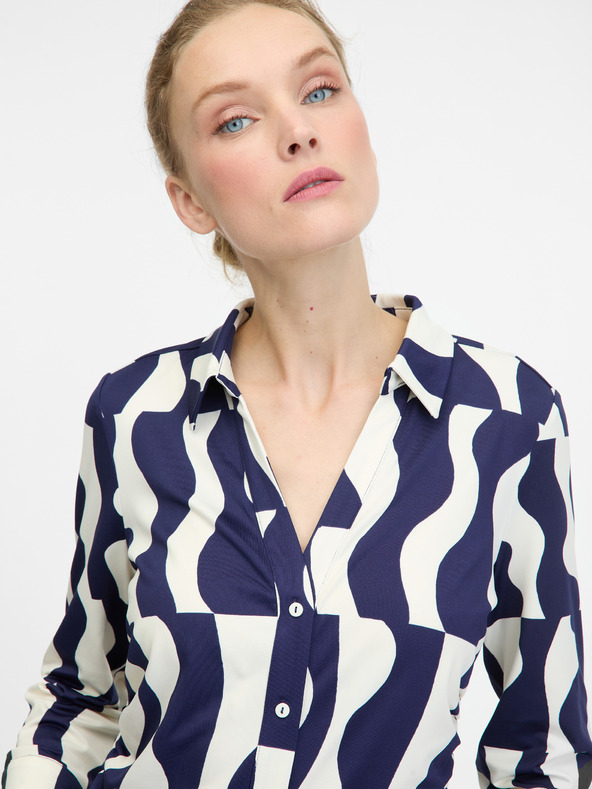 Orsay Tamnoplava ženska bluza sa ORSAY kragnom