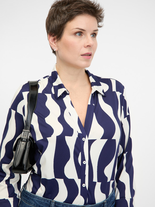 Orsay Tamnoplava ženska bluza sa ORSAY kragnom