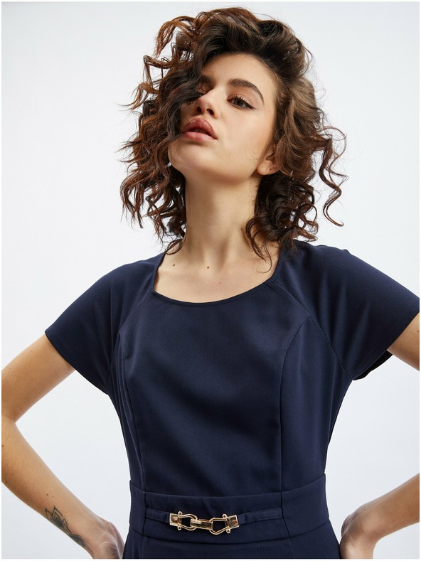 Orsay Tamnoplava ženska haljina sa remenom ORSAY