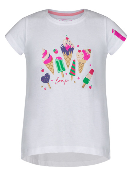 Loap Bijela majica za djevojčice s printom LOAP BESNUDA