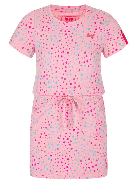 Loap LOAP BESNA roza haljina za djevojčice s uzorkom