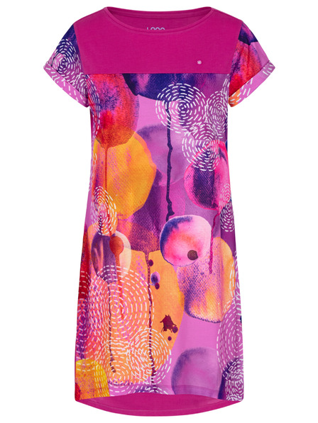 Loap Tamno roza ženska ljetna haljina s uzorkom LOAP ANNABELLE