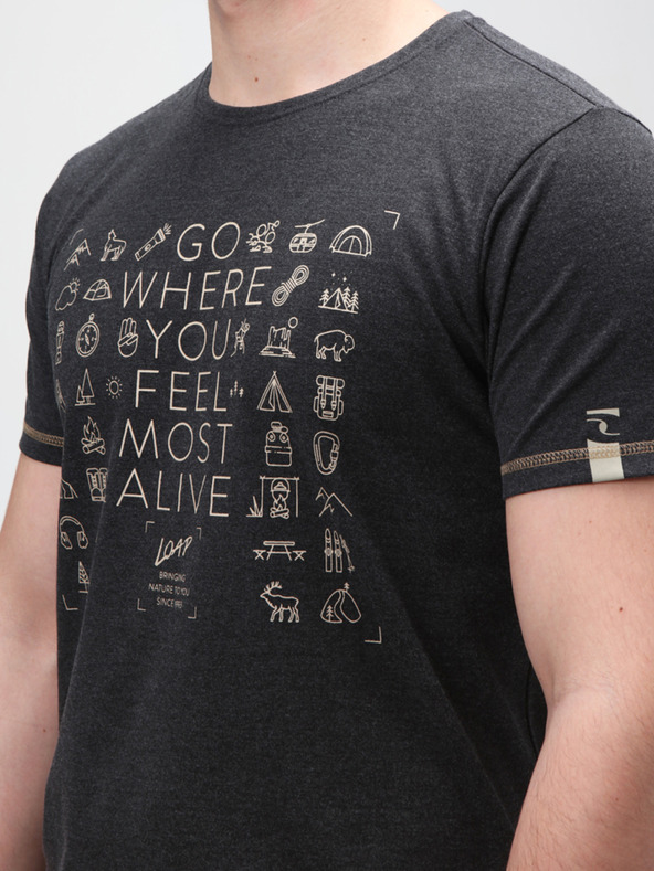 Loap Black LOAP Alexus muška majica s uzorkom