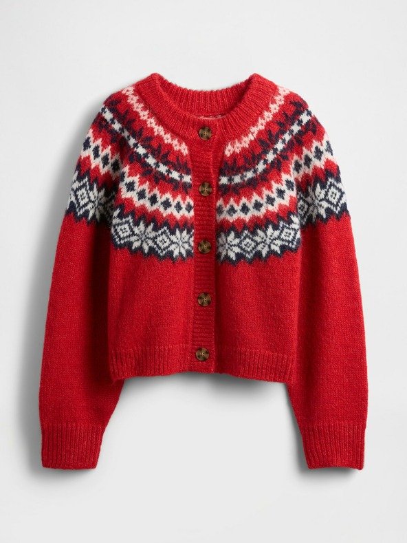 GAP Oversize kardigan Fair Isle s primjesom vune GAP