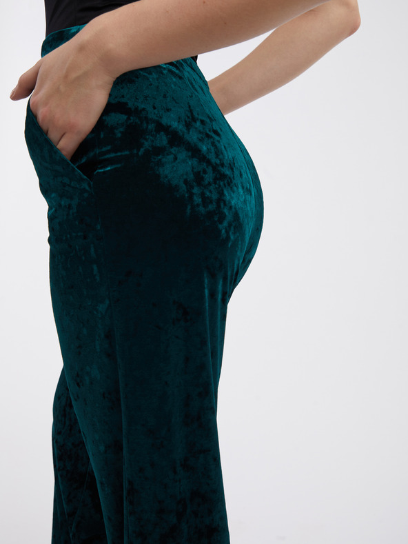 Orsay Zelene ženske baršunaste hlače ORSAY