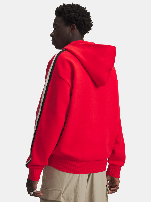 Under Armour Muški pulover Under Armour UA Icon Heavy Rib FZ-RED