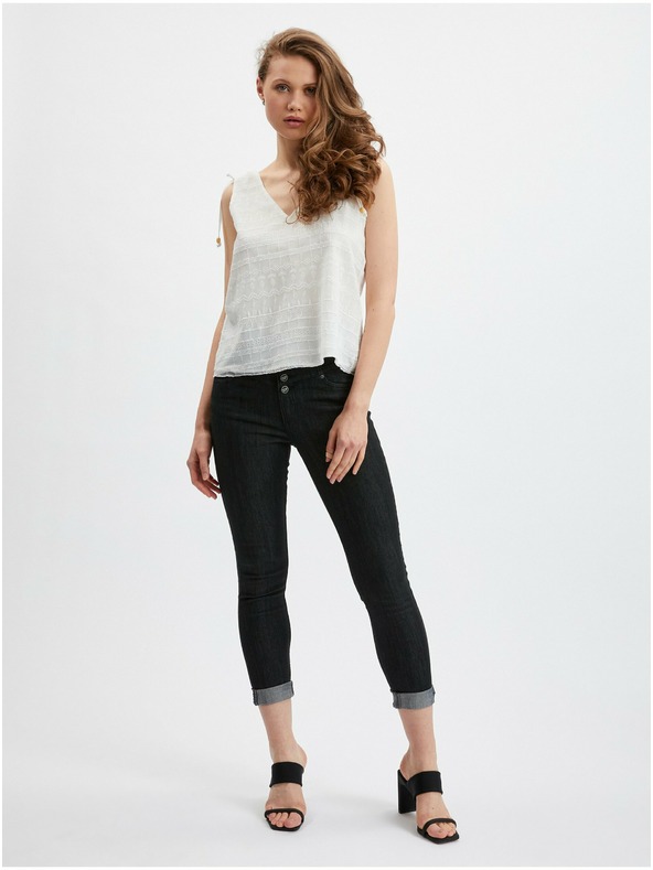 Orsay Bijela ženska čipkasta majica bez rukava ORSAY