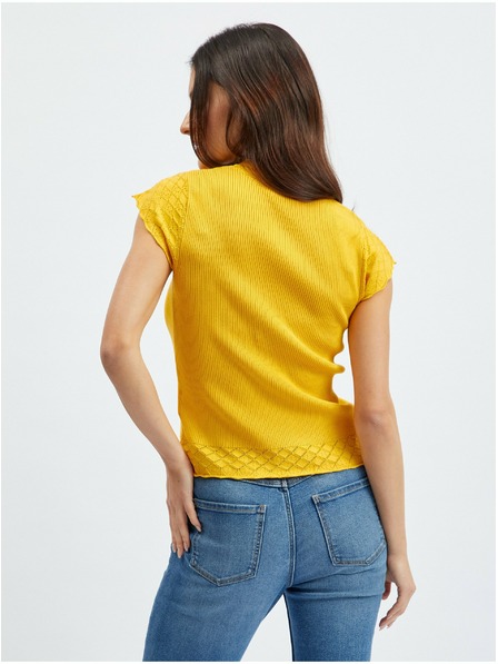 Orsay Žuta ženska majica s podignutim ovratnikom ORSAY