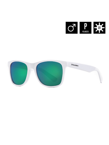 Horsefeathers Sunčane naočale Foster - gloss white/mirror green