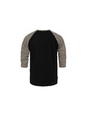 Horsefeathers Majica Rollin Raglan - black/taupe