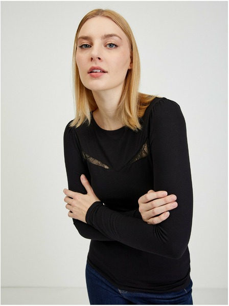 Orsay Crna ženska majica s čipkom ORSAY