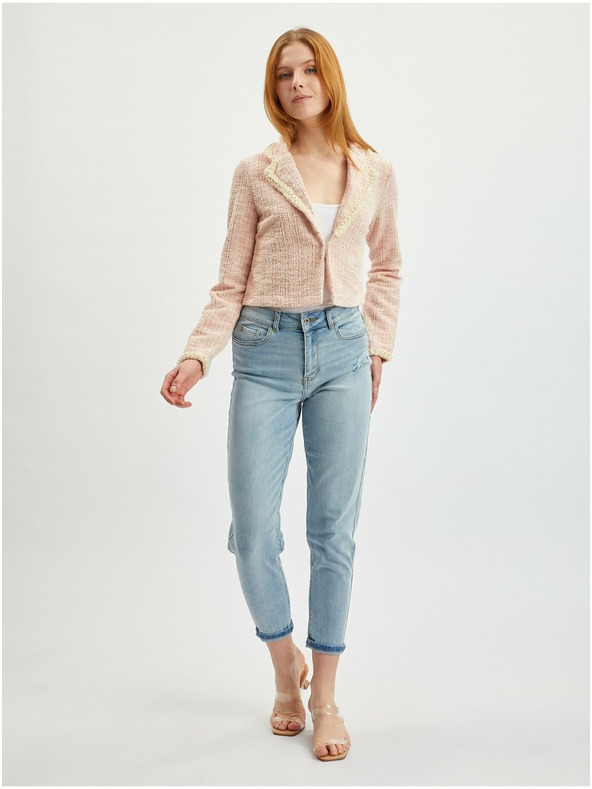 Orsay Svjetloružičasti ženski sako od tvida ORSAY