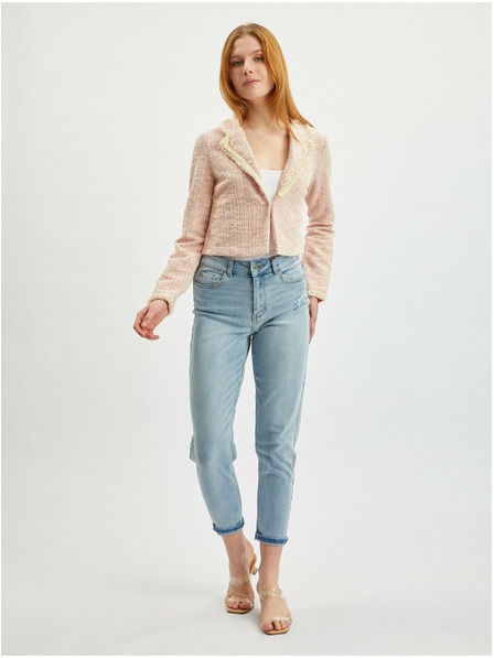 Orsay Svjetloružičasti ženski sako od tvida ORSAY