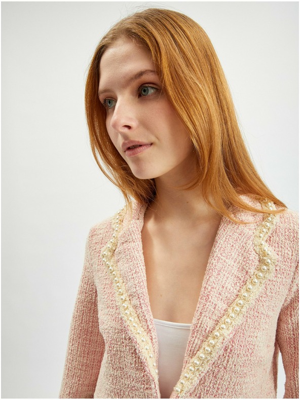 Orsay Svjetloružičasti ženski sako od tvida ORSAY