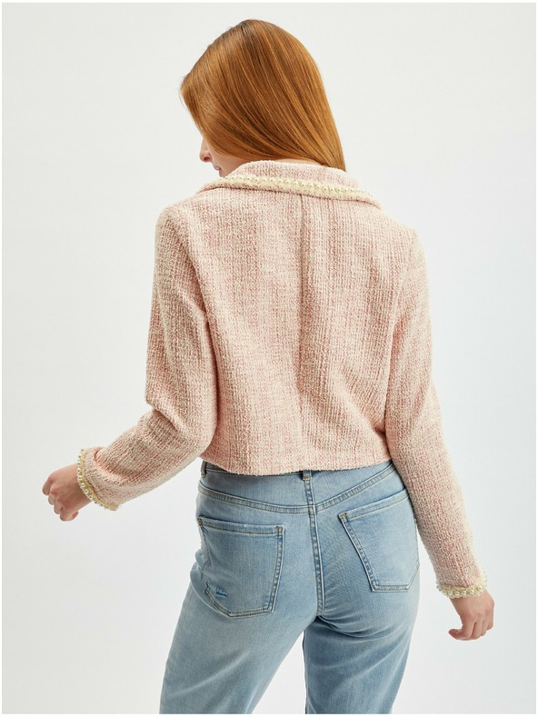 Orsay Svjetloružičasti ženski sako od tvida ORSAY