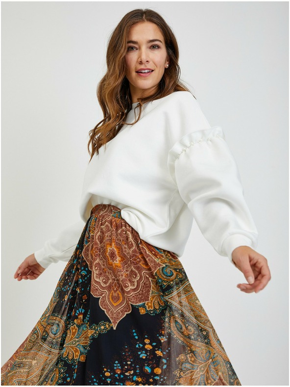 Orsay Crno-smeđa ženska suknja srednje duljine s uzorkom ORSAY