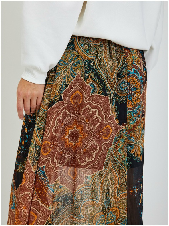 Orsay Crno-smeđa ženska suknja srednje duljine s uzorkom ORSAY