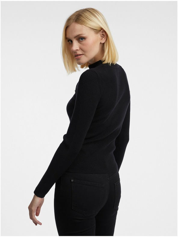 Orsay Crni ženski lagani džemper sa čipkom ORSAY