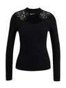 Orsay Crni ženski lagani džemper sa čipkom ORSAY