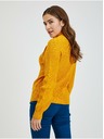 Orsay Žuti ženski rebrasti pulover s ukrasnim gumbima ORSAY