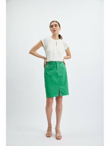Orsay Zelena ženska suknja od trapera ORSAY