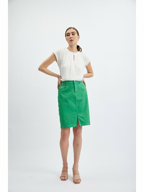 Orsay Zelena ženska suknja od trapera ORSAY