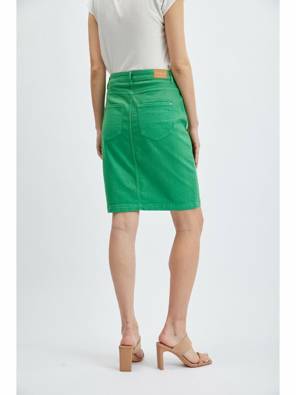 Orsay Zelena ženska suknja od trapera ORSAY