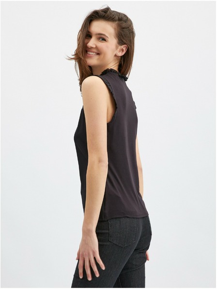 Orsay Crna ženska bluza s čipkastim detaljem ORSAY