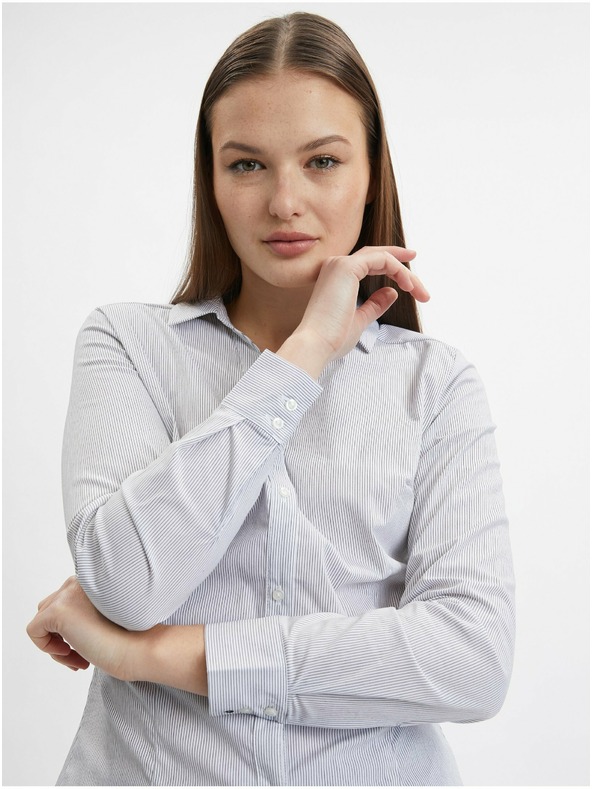 Orsay Plavo-bijela ženska prugasta košulja ORSAY
