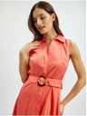 Orsay Narančasta ženska košulja-haljina srednje duljine ORSAY