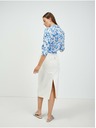 Orsay Bijelo-plava košulja cvjetnog uzorka s vezanjem u čvor ORSAY