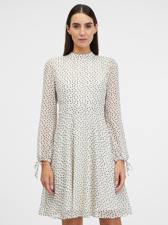 Orsay Krem ženska haljina do koljena ORSAY